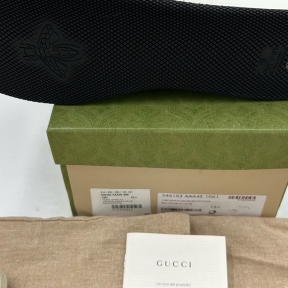 Gucci Men's low top screener sneakers . Paneled leather design . Size 12.5 - Picture 6 of 11